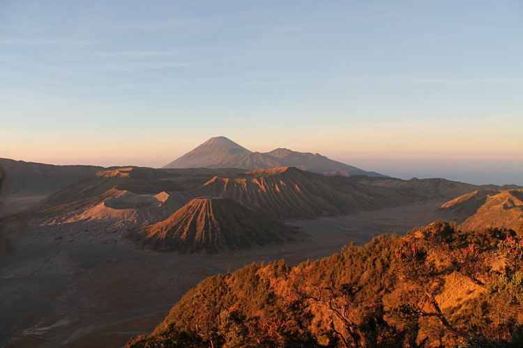 Mt Bromo at sunrise, a highlight of a week in Java, Indonesia