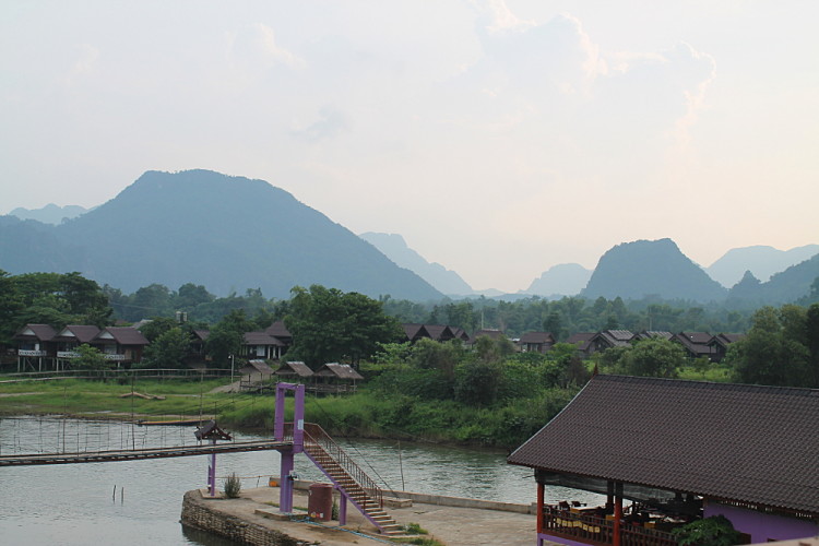 A view in Vang Vieng, Laos