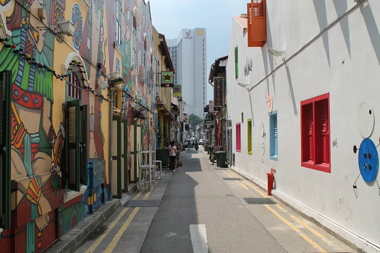Graffiti at Haji Lane, Kampong Glam, one of the historical districts in Singapore