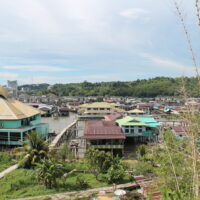 The view of Kampong Ayer, the largest water village in the world