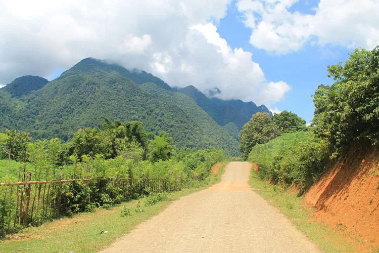 The road out of Muang Ngoi, Laos