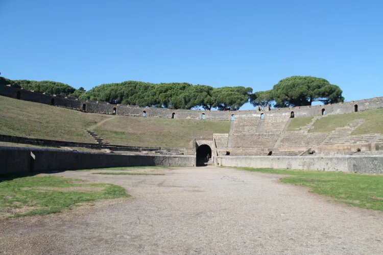 The amphitheatre in Pompeii, Italy - part of the Pompeii and Herculaneum day trip