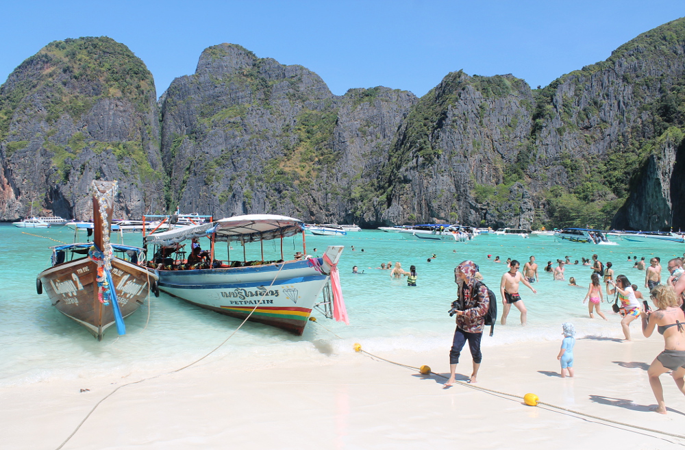 Maya Bay on Koh Phi Phi Leh, Thailand, one of the best beaches in Southeast Asia