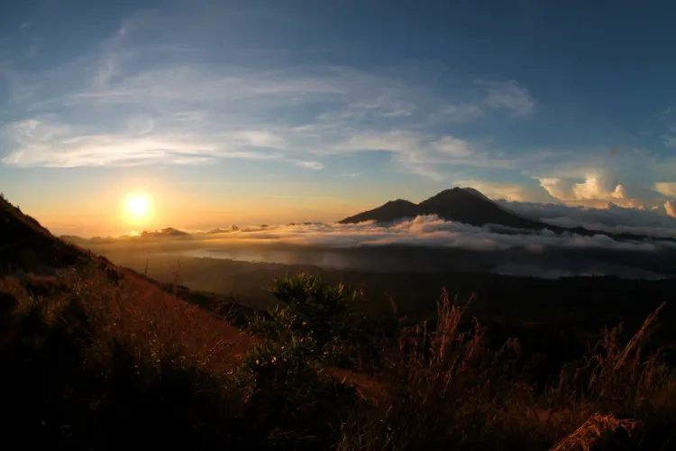 Want a great view while backpacking in Indonesia - climb Mt Batur, Bali