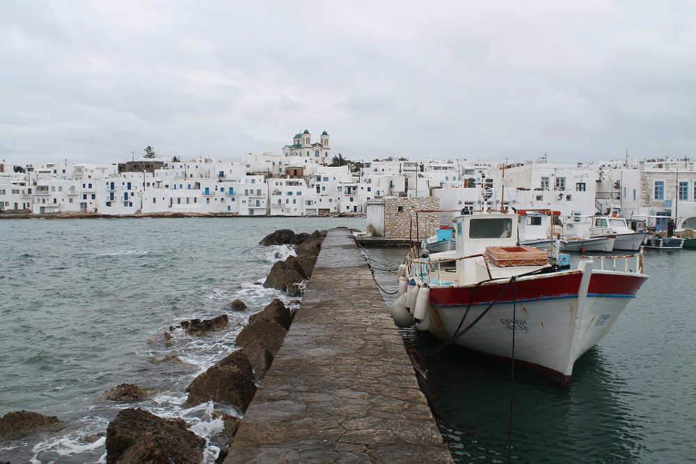 A year on the road: The port of Noussa, Paros, Greece
