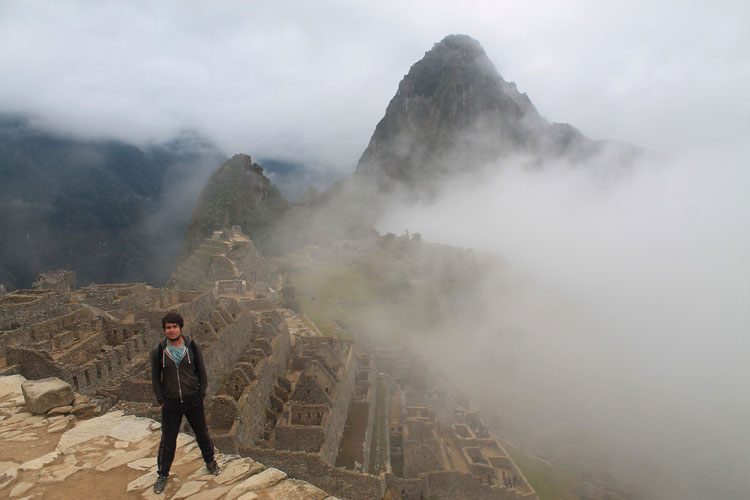 Cloud covered Machu Picchu