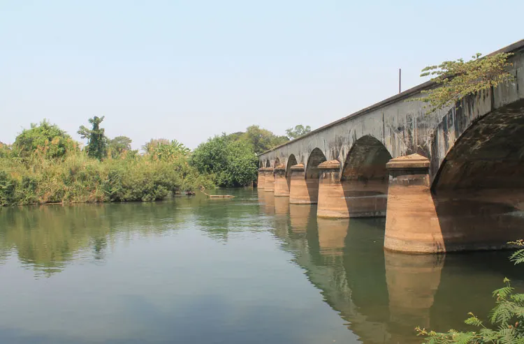 A 3 day Mekong River cruise in southern Laos -- The French bridge between Don Khon and Don Det