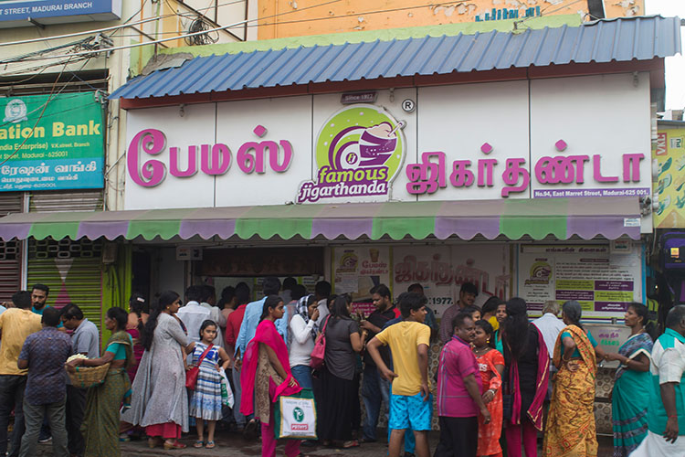 Drinking a Jigarthanda, one of the best things to do in Madurai, India